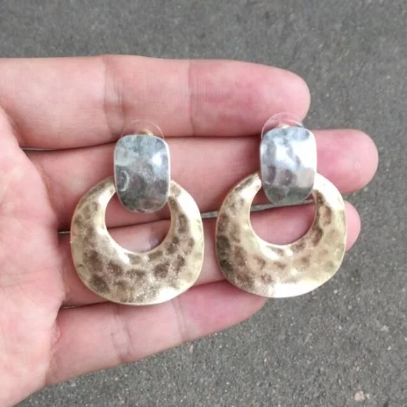 Вечный чудо-глэм, Ретро стиль, geo, 2 тонны, диск, массивные серьги, вечерние, топ, рок, аккуратные, Ретро стиль, редкий дизайн, уникальный трендовый подарок 5563