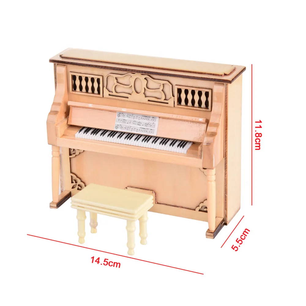 Мини миниатюрное пианино модель популярная коллекция мини фортепиано Дерево сделано изысканное Ремесло Мини вертикальное фортепиано модель ностальгия стиль