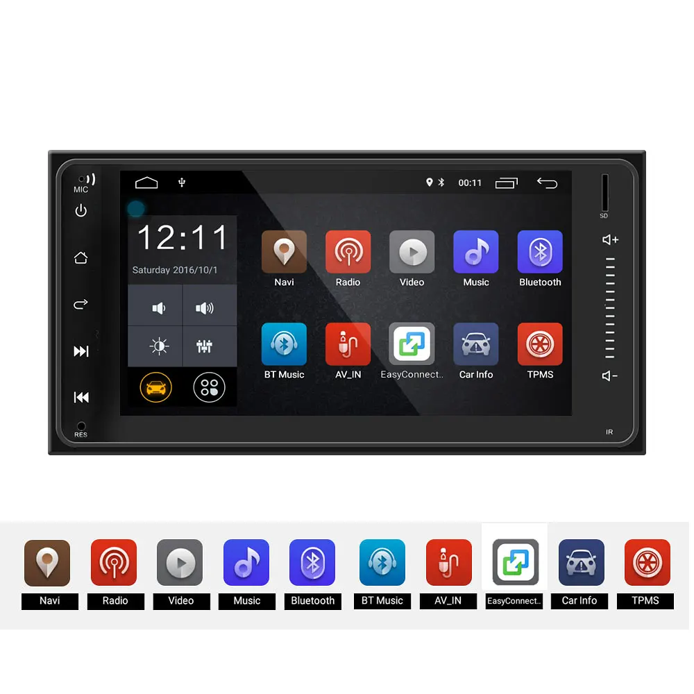 

Rhythm auto android 6.0 Quad Core 2 din car radio gps navigation Wifi+Bluetooth+Radio for Toyota Hilux Camry Corolla Prado RAV4