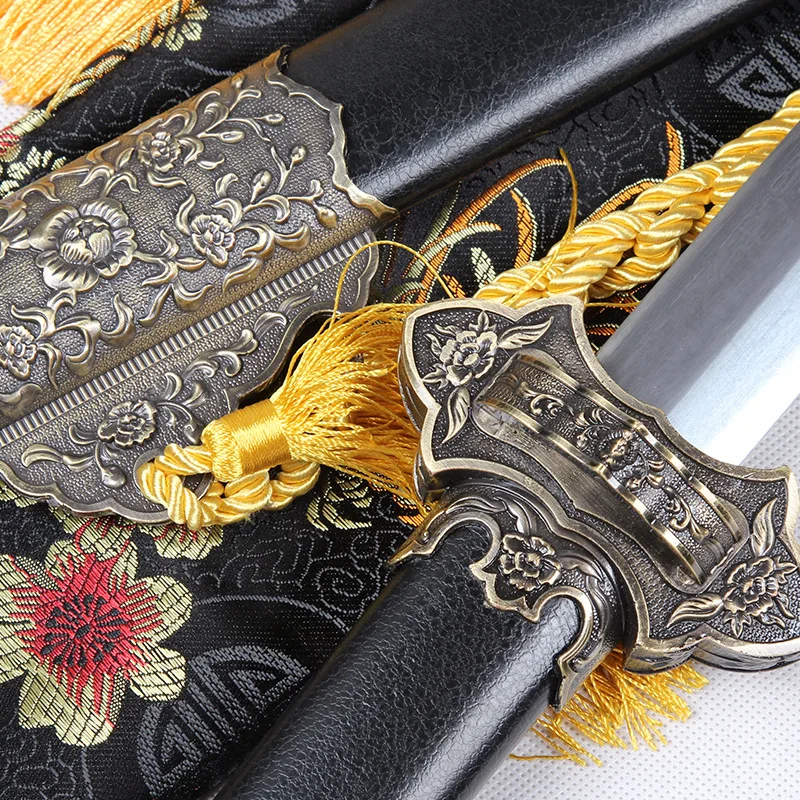 Китайский классический меч Тан подходит для боевых искусств предметы интерьера праздничные подарки 110 см углеродистая сталь/Складная сталь не острые