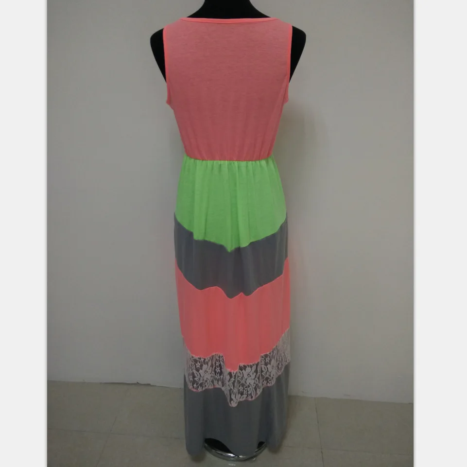 ZOGAA 2019 fluorescent lace stitching moeder dochter kleding striped mother daughter dresses solid family matching clothes ZOGAA 2019 fluorescent lace stitching moeder dochter kleding striped mother daughter dresses solid family matching clothes