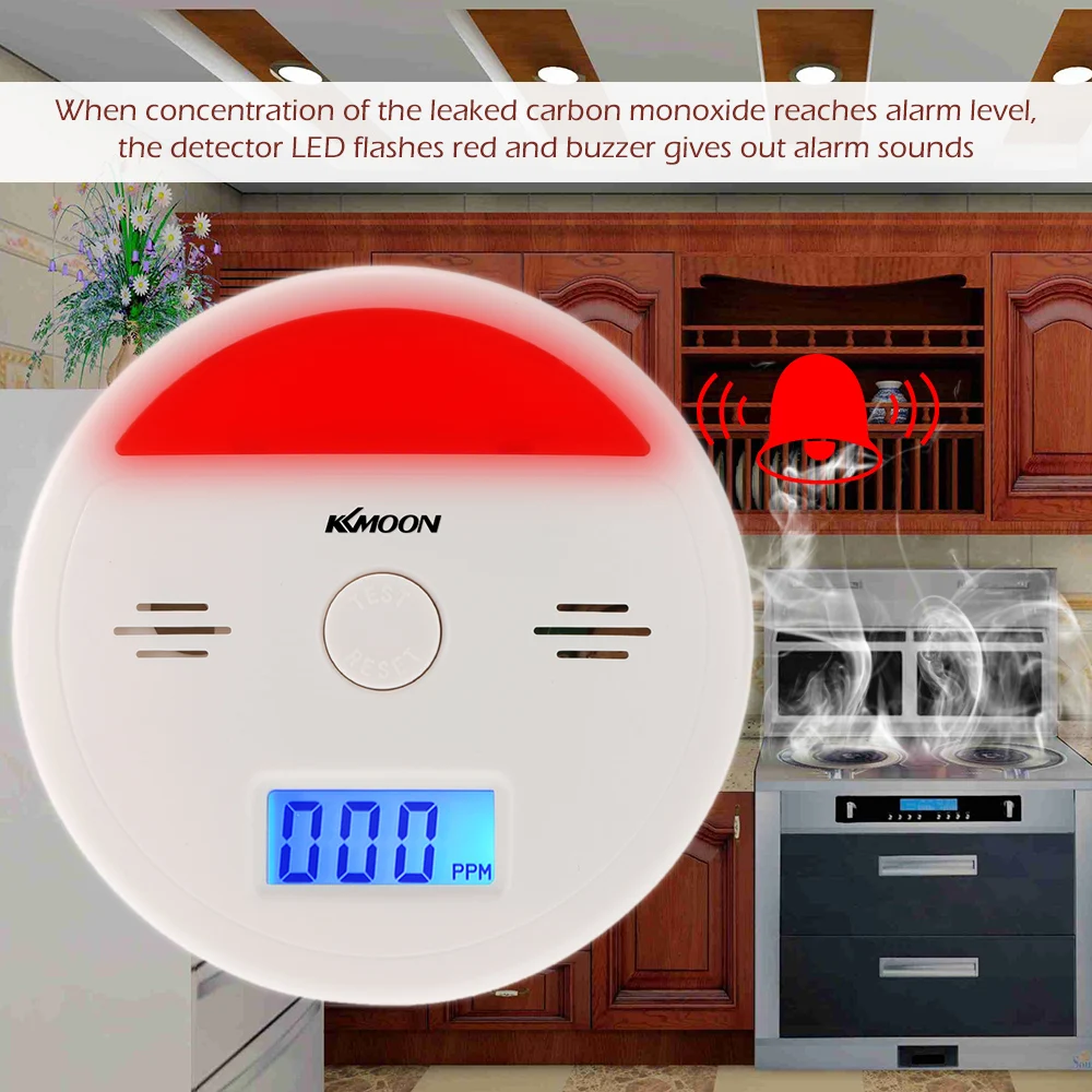 Lcd Display Co Detector Carbon Monoxide Alarm Sensor Sound Flash