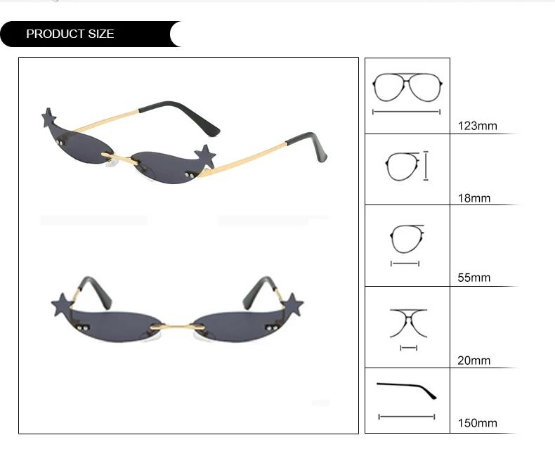 WOWSUN новая индивидуальная маленькая коробка женские солнцезащитные очки Брендовые дизайнерские трендовые солнцезащитные очки со звездами UV400 A634