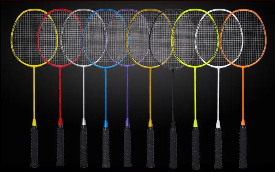

Badminton racket double racket full carbon fiber ultra-light adult badminton suit offensive durable training racket