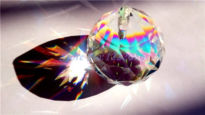 30 мм AB Цвет Ограненный Кристалл мяч Защита от солнца Catcher призмы люстра кристаллы(102 шт./лот