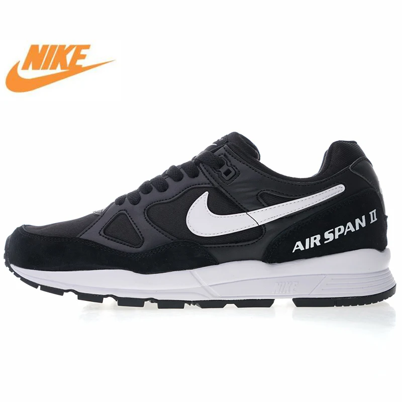 

Nike Air Span II Men's Running Shoes , Black / Blue,Outdoor Sports Shock Absorption Breathable Lightweight AH8047 002 AH8047 400