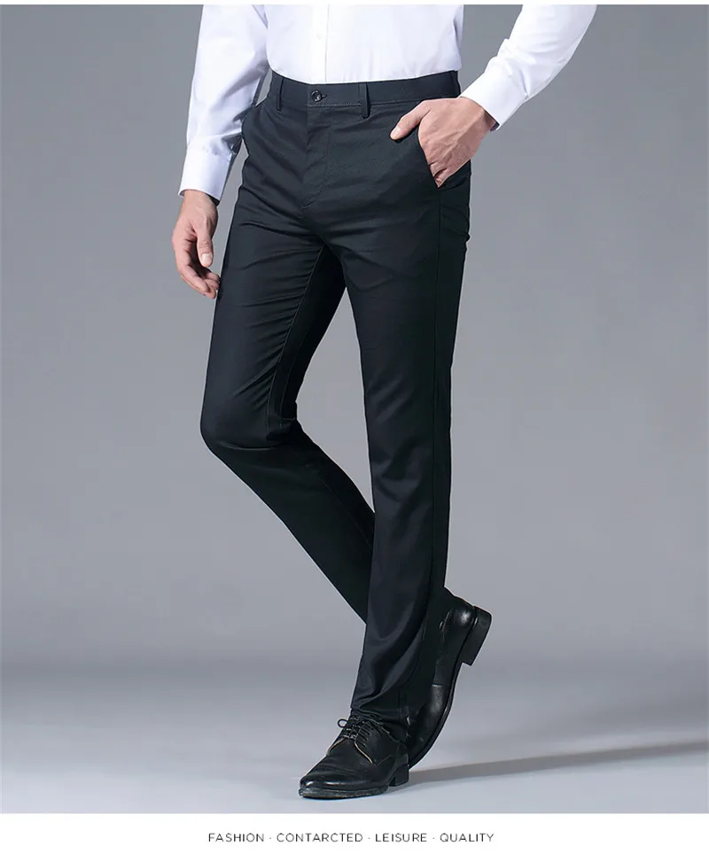 Мужские прямые брюки хорошего качества, формальная одежда, повседневные брюки, мужской костюм, брюки большого размера, мужские костюмы, брюки размера 38