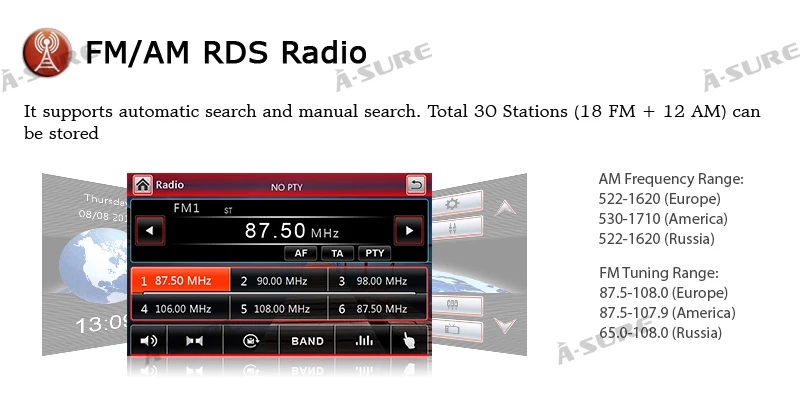 Excellent A-Sure 8 Inch 2 Din Car Radio DVD Player Navi For Volkswagen VW Passat Skoda T5 Polo Sharan TOURAN TIGUAN GOLF 5 6 Skoda Seat 14