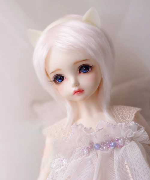 BJD кукла натуральный мех парик для 1/3 1/4 1/6 BJD кукла розово-лиловый средней длины на меху парики