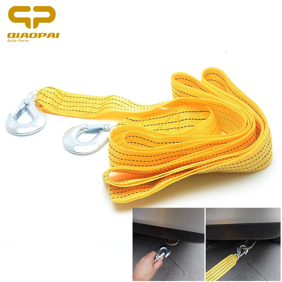 Universal 4M 3 Ton Car synthetic Tow Rope Vehicle Pulling Rope Hooks  Traction Winch For Boat Cross-country Emergency Outdoor - AliExpress