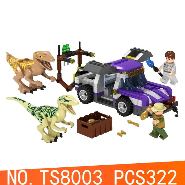 400PCS Jurassic Dinosaur Tyrannosaurus Rex T. rex Tracker building