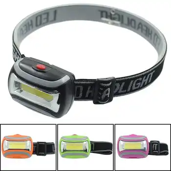 

Super Bright Mini COB Led Head Light Waterproof 3 Modes Headlamp Frontal Flashlight Bike Light Torch By AAA Battery For Running