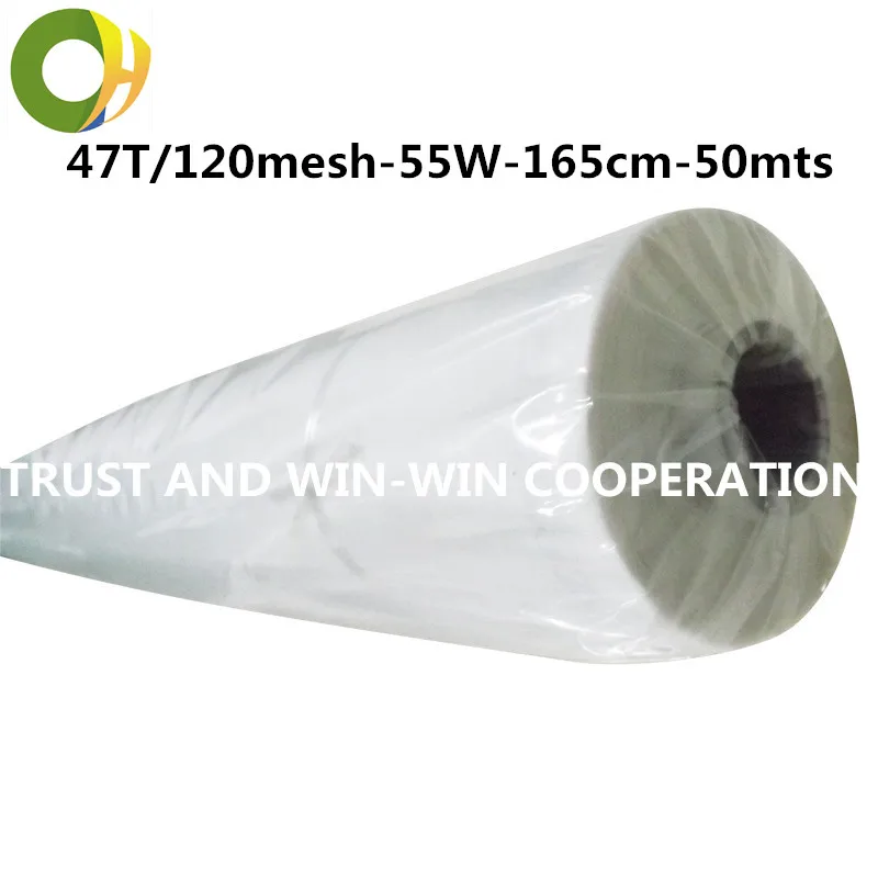 

Сетка для трафаретной печати, 47T, 120 mesh-55um-165cm-50mts