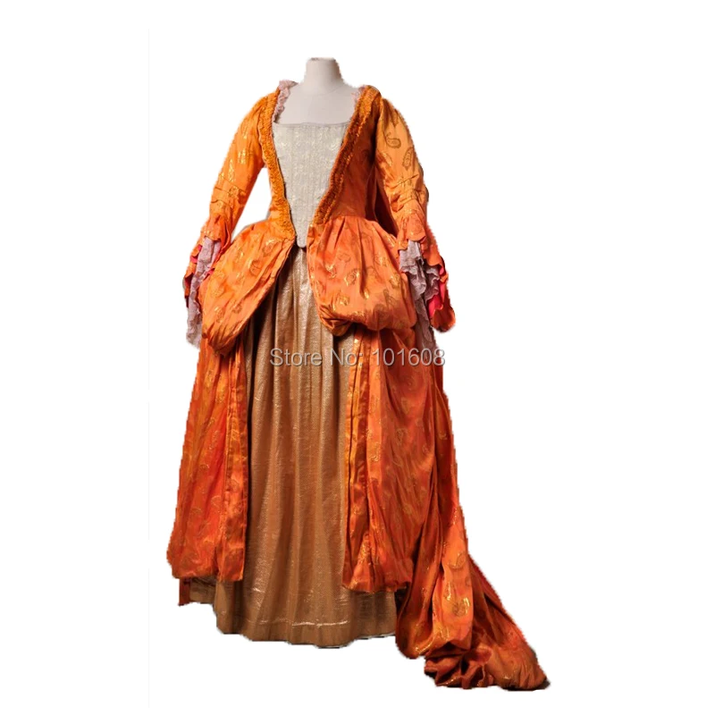 Классические брюки! Luxs золото 18th века розовый герцогиня queen Мария-Антуанетта суд викторианское платье бальное воссоздание платья HL-216