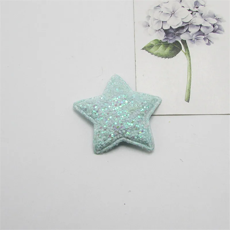 star blue green-5pcs Блестки, блестки, яркие цвета, подушечки в форме сердца, аппликации для рукоделия, швейные принадлежности "сделай сам", заколки для волос, аксессуары - Цвет: star blue green-5pcs