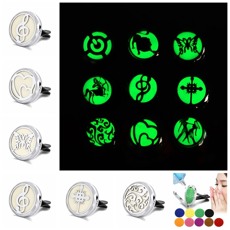 

Car Air Freshener Perfume Diffuser Clip Fluorescent Cleaning Car Smell Replacement Car Shape Adjustment Vent Perfume C016
