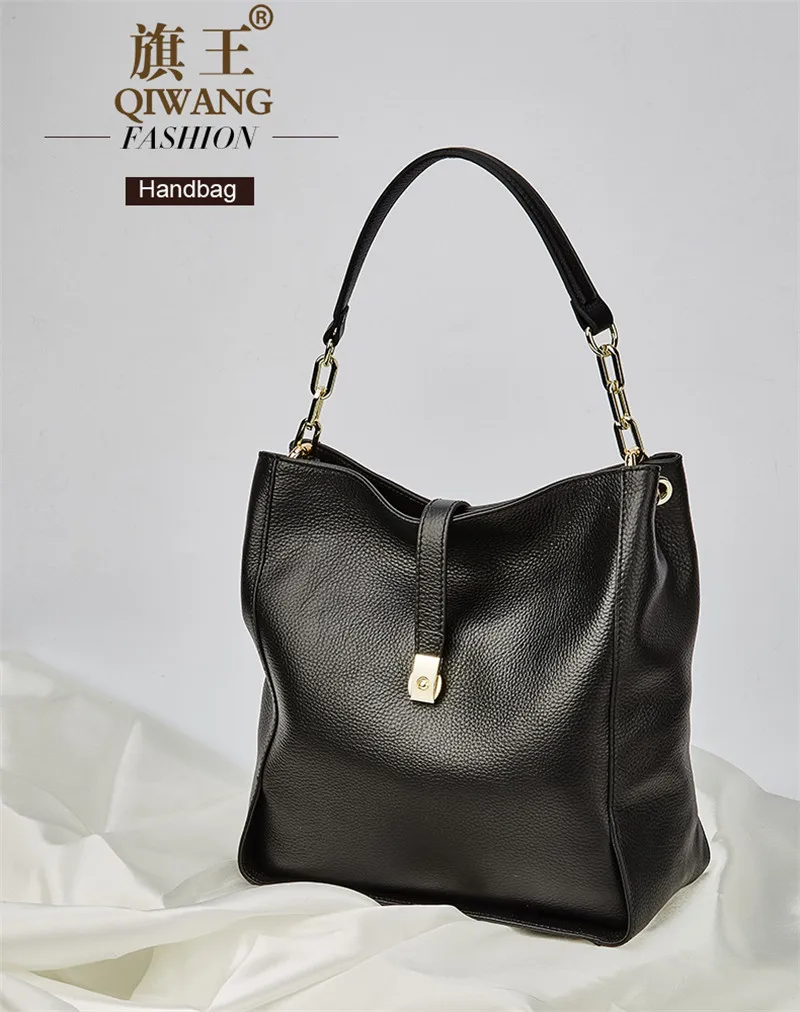 Soft Leather Women's Top-handle Bag Shoulder bag Genuine Leather Ladies Hand Bags Large Black Handbags for Women bolsa