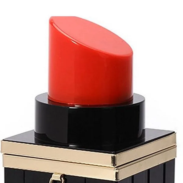 Women Acrylic Lipstick Shape Evening Bags Vintage Banquet Purses Clutch Chain Handbag Women Acrylic Lipstick Shape Evening Bags Vintage Banquet Purses Clutch Chain Handbag