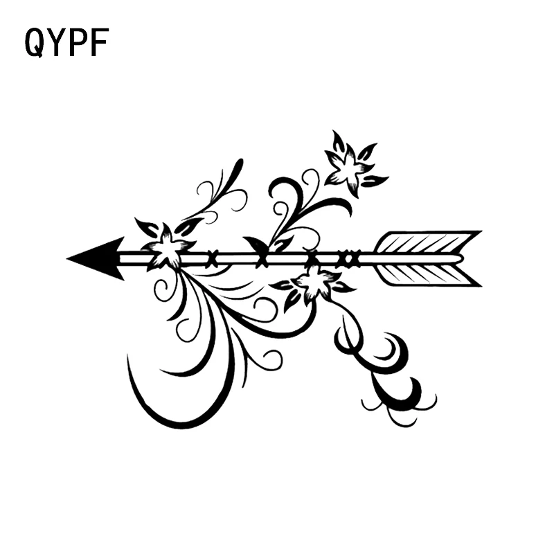 

QYPF 16.4*11.8CM Interesting Bow Hunting Arrow Shooting Decor Car Sticker Vinyl Bumper Window Decals C16-1698