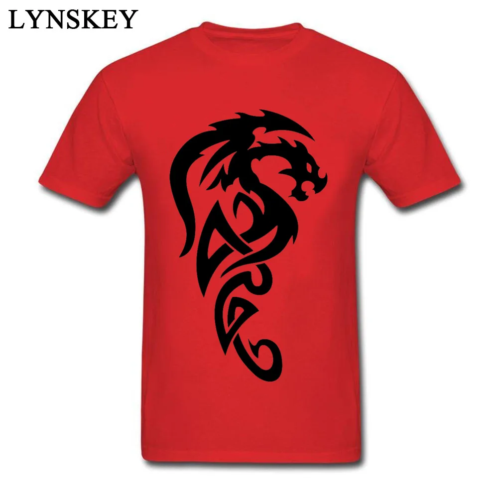 6-2-dragon-tattoos-pic O-Neck Mens T Shirts Summer Family Tops Tees Short Sleeve Funny Pure Cotton Printed Tee-Shirts 6-2-dragon-tattoos-pic red