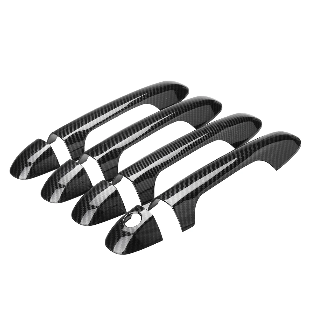 

1Set Accessory Carbon Fiber Style Door Handle Cover Molding Trim Set For Toyota Tacoma 2016-2018 Car Outdoor Handle For All 4 Dr