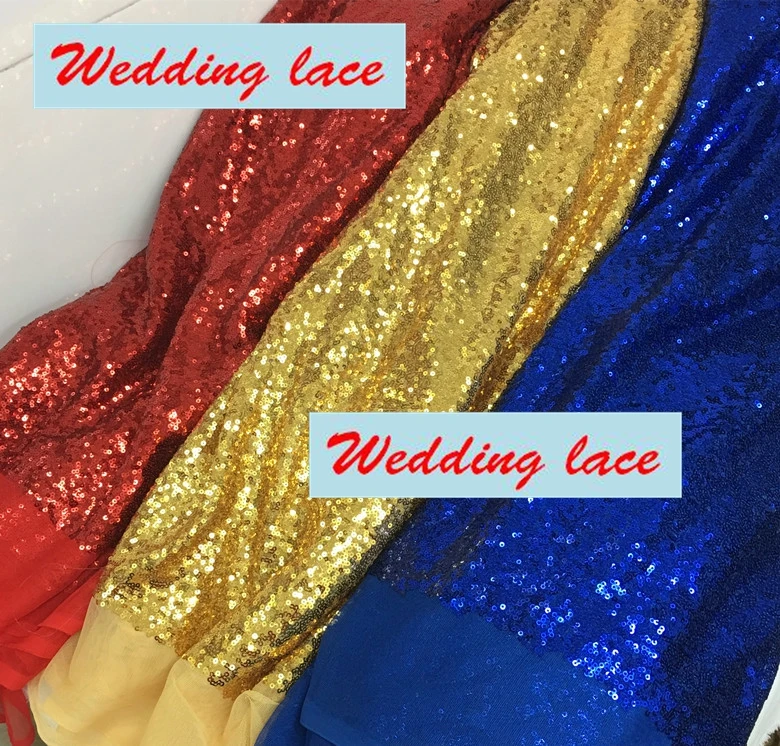 

2017 High quality gold sequins fabric red sequins fabric blue sequins fabric 3MM sequined fabric for making costume uniform