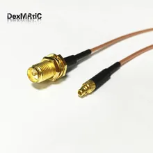 1 шт. RP-SMA гнездо Гайка разъем Переключатель MMCX штекер разъем RG178 15 см " адаптер