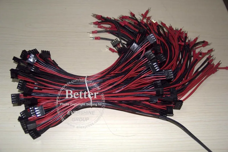 10 шт./лот Крытый из чистой меди 20-60 см 4pin длинные Питание кабель/Мощность шнур/Мощность провод для внутреннего светодиодный Дисплей модуль