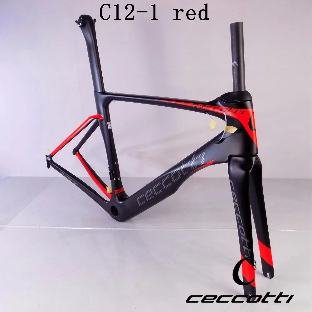 Cheap C12-1 RED matte carbon bike frame Ceccotti brand high quality Carbon fiber road bike bicycle frame road bike frame carbon 3 Cheap C12-1 RED matte carbon bike frame Ceccotti brand high quality Carbon fiber road bike bicycle frame road bike frame carbon 3