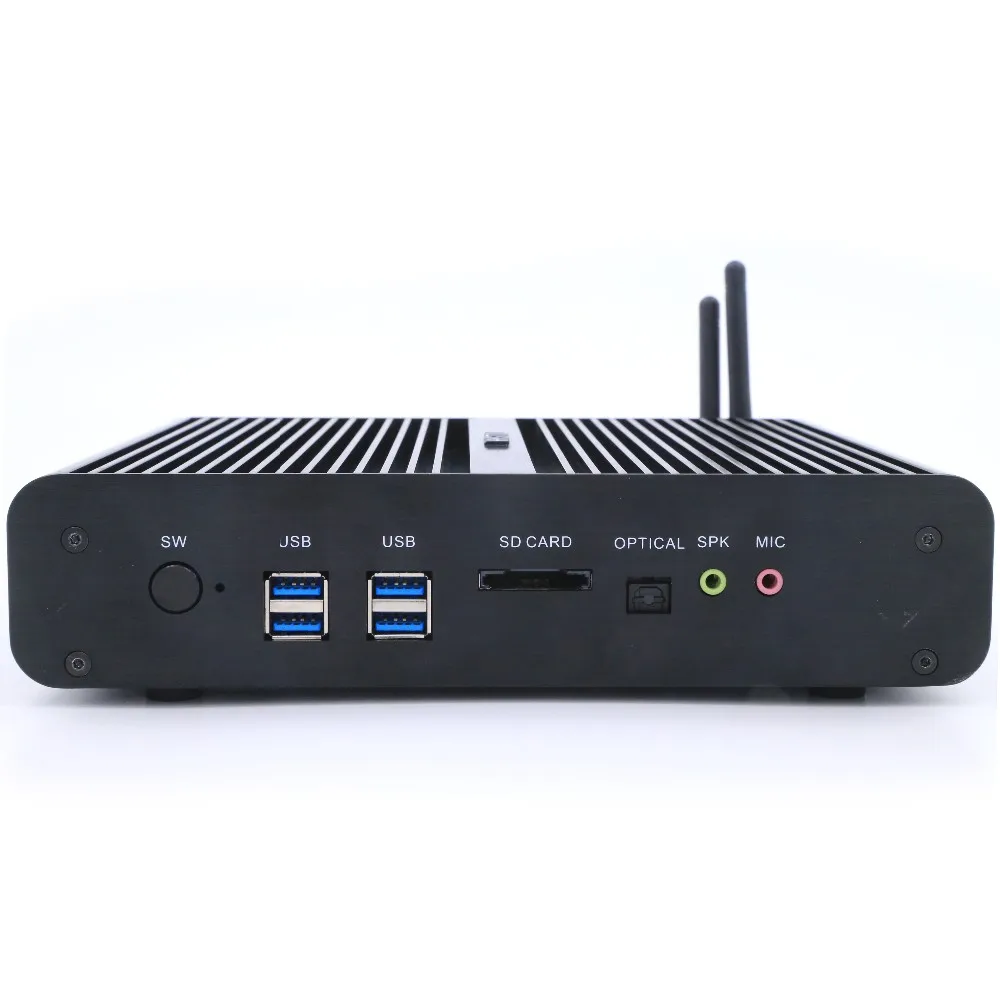 In Stock [New 6TH Gen] Skylake Fanless Dual LAN Mini PC Windows 10 Barebone Core i7 6500U Intel HD Graphics 520 4K HTPC 2HDMI 05