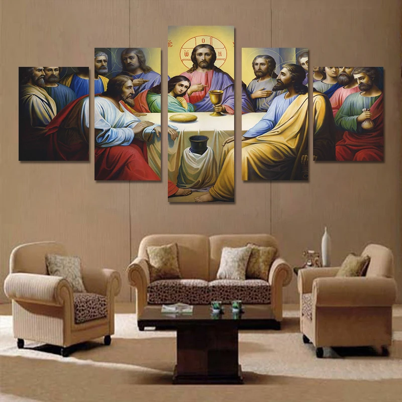 Oleo Composed The Last Supper Oil Painting Christian Art On Canvas Unframed Spray Printed Wall Decor Pintura In Calligraphy From Home Oleo Composed The Last Supper Oil Painting Christian Art On Canvas Unframed Spray Printed Wall Decor Pintura In Calligraphy From Home