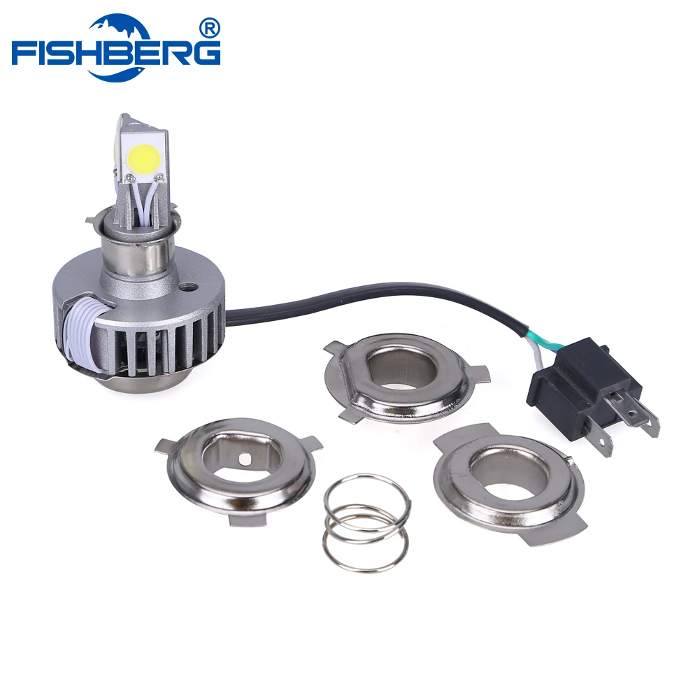 2016 H4 LED Motorcycle Headlight 6000K 1800LM 18W Hi Lo Beam High Low Conversion Kit DC