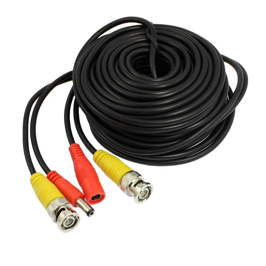 

High Quality 15m CCTV Camera Security Video Audio Power Cable BNC to DC Connector