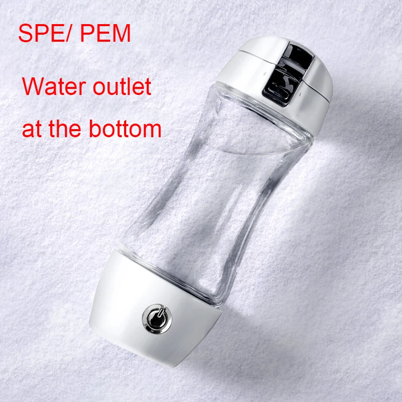 350 мл SPE/PEM водород богатый генератор бутылка с ионизатором воды с для сливного отверстия Seperate H2 и O2 высокого чистого водорода ПЭТ бутылка