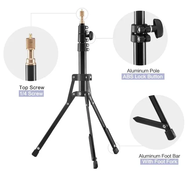  Meking Photo Studio Heavy Duty MF-6027B short Version Light Stand for video lighting support system