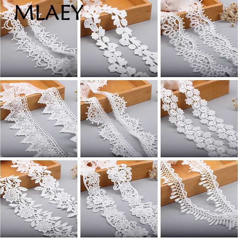 

MLAEY 2Yard/Lot Lace Ribbon Off White Lace Fabric Polyester Garment Accessories Clothes Accessories Lace Trimmings 19527