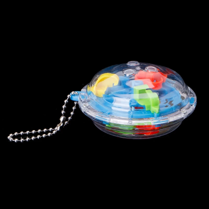 

36 Barriers Mini 3D Spherical Labyrinth Magic Maze Ball Puzzle Toy Keyring Chain