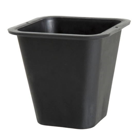 Set of 4 Pure Garden Plastic Flower Pots - 6 x 6 Inch Black (2)