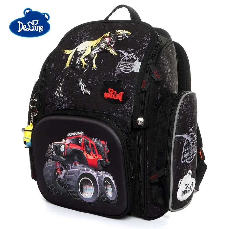 Delune 2019 3D SUV Pattern School Bags For Girls Boy Cartoon Owl Backpack Children Orthopedic Backpacks Primary Mochila Infantil Delune 2019 3D SUV Pattern School Bags For Girls Boy Cartoon Owl Backpack Children Orthopedic Backpacks Primary Mochila Infantil