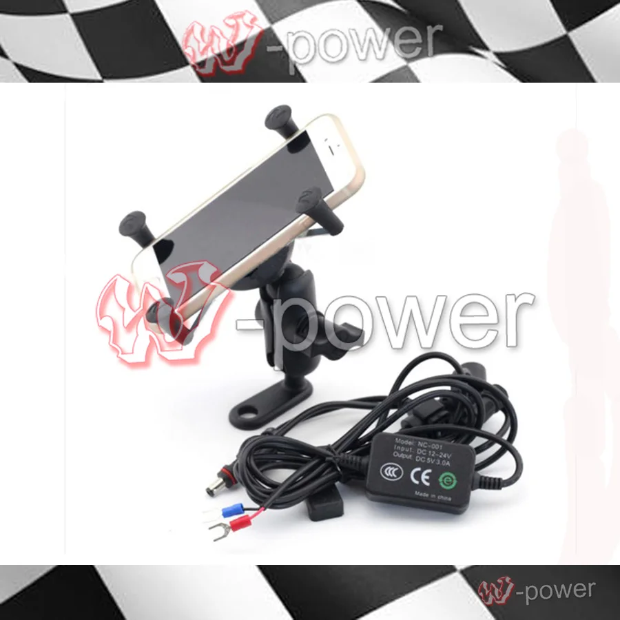 

fite For HONDA ST1300 VFR800X VFR1200X XR650L Motorcycle navigation frame Mobile phone holder with usb charger