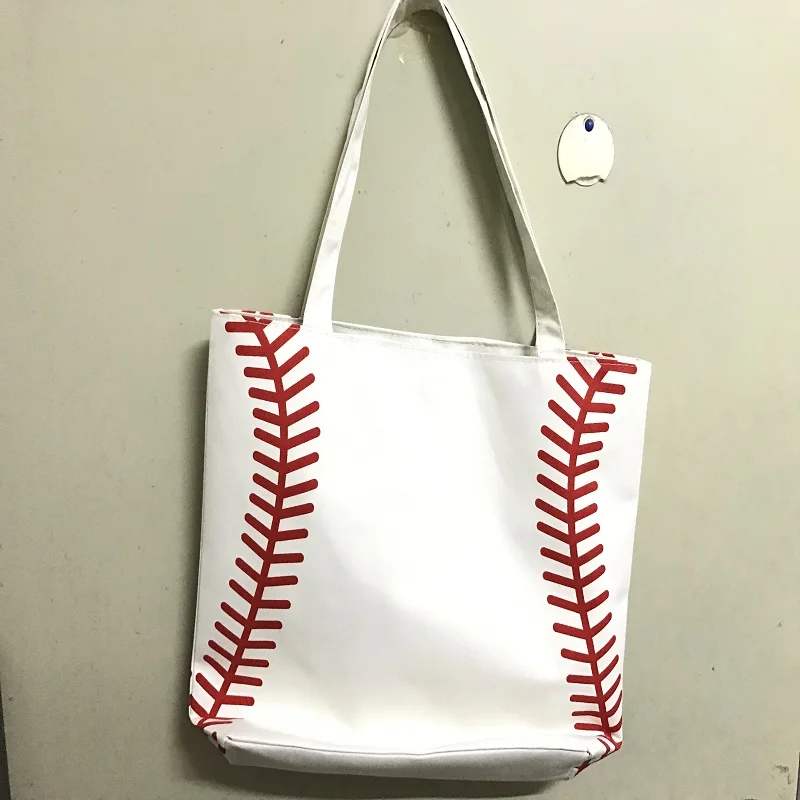 small bag for jewelry Softball baseball white stitching bags baseball