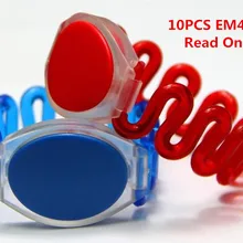 10 шт./лот 125 кГц EM4100 TK4100 браслет рчид браслет ID карты Карточки контроля доступа для бассейна сауна комната тренажерный зал только для чтения