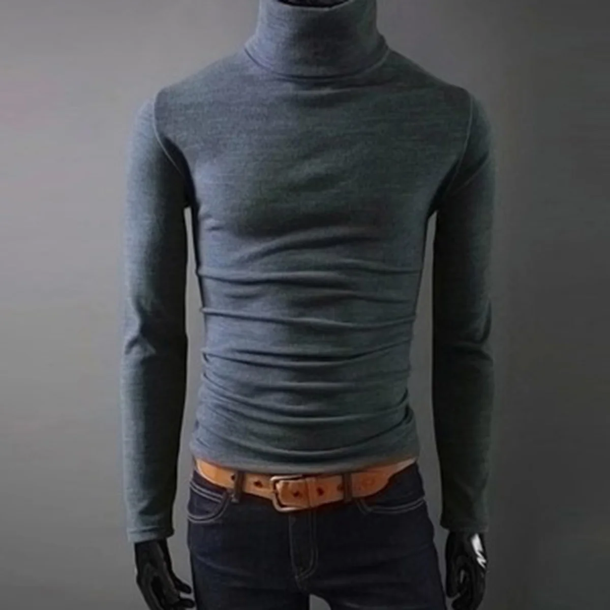 Вязаный свитер для мужчин черный осенний трикотаж повседневное зима мужской Высокий воротник sweter тянуть пуловер свитеры женщи