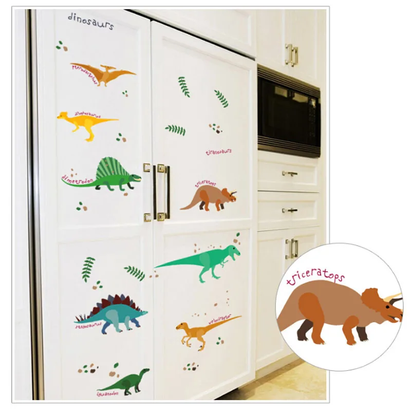 Tofok Dinosaur World Wall Stickers Children Room PVC Removable Wall Stickers 60*90cm Living Room Home Decoration Wall Decals