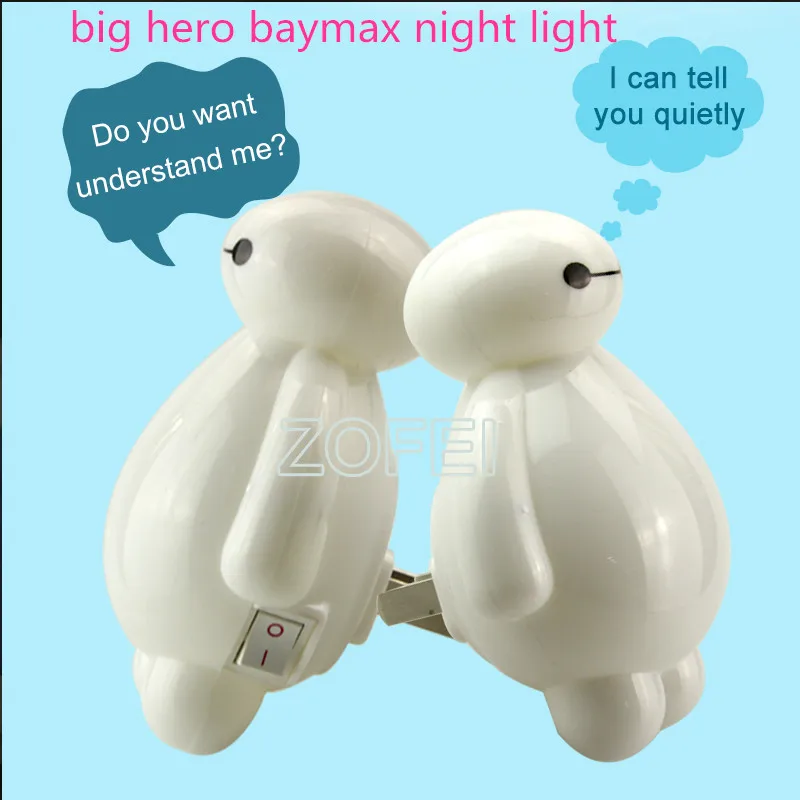 

mushroom/Desk lamp shape/big hero baymax sensor night light with socket festival Christmas party indoor bedroom decoration