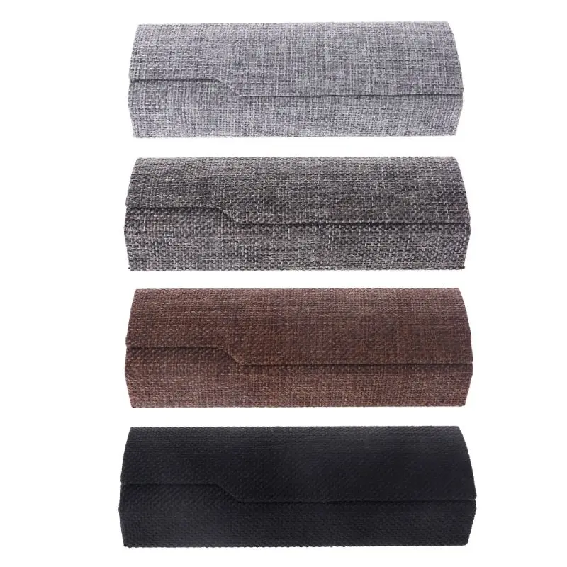 

Retro Rectangle Glasses Box Sunglasses Linen Folding Eyewear Case Optical Handmade Storage Glasses Case