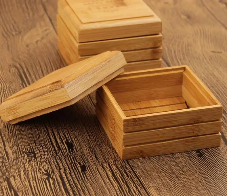 US $135.00 50pcslot Natural Bamboo Soap Dish Wooden Soap Tray Holder Storage Soap Rack Plate Box Container SN601