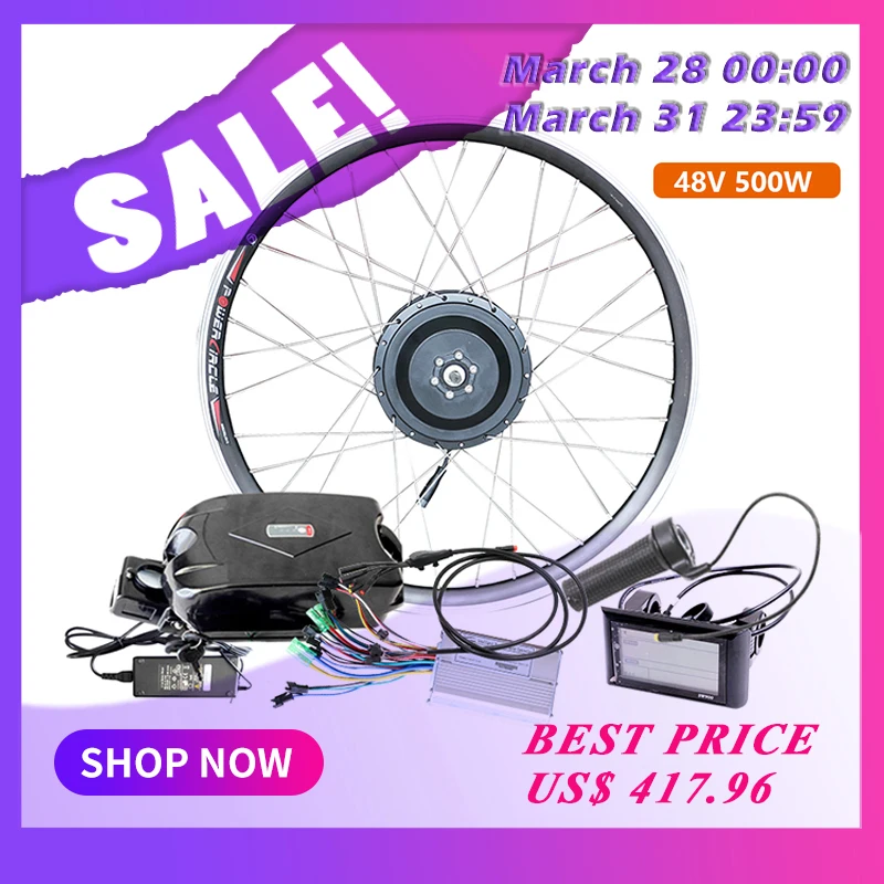 

Free Shipping Ebike Kit 48V 500W Wheel Motor for Bicycle 26 700C Electric Bike Conversion Kit with Battery 48V Bicycle Kit Ebike