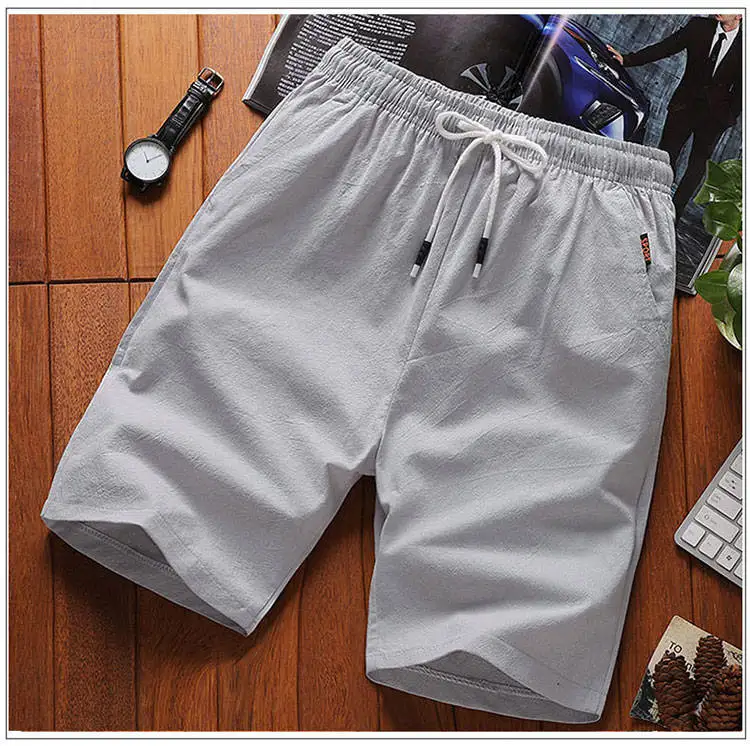 Legible 2022 Summer Mens Casual Shorts Cotton Male Short homme Brand Clothing Solid Men's Shorts 5XL casual shorts