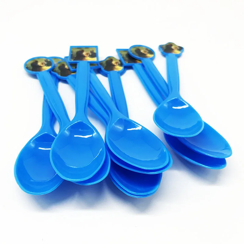 

10pcs/lot Beauty and Beast plastic spoons Beauty and Beast theme party supplies Beauty and Beast spoons party decoration